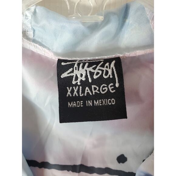 Stussy Cotton Candy Rainbow Dye Tie Hooded Windbreaker, XXL - Picture 5 of 5